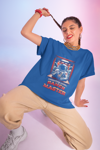 Ramen Master — Astronaut Slurping Ramen Tee ("Ascension level: Ramen Master")