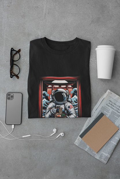 Ramen Master — Astronaut Slurping Ramen Tee ("Ascension level: Ramen Master")