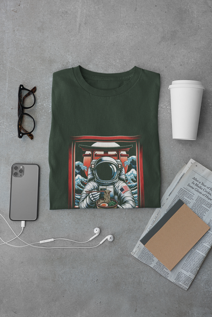 Ramen Master — Astronaut Slurping Ramen Tee ("Ascension level: Ramen Master")