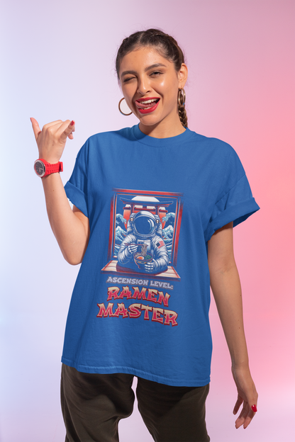 Ramen Master — Astronaut Slurping Ramen Tee ("Ascension level: Ramen Master")