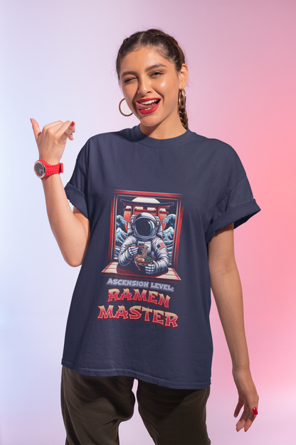Ramen Master — Astronaut Slurping Ramen Tee ("Ascension level: Ramen Master")