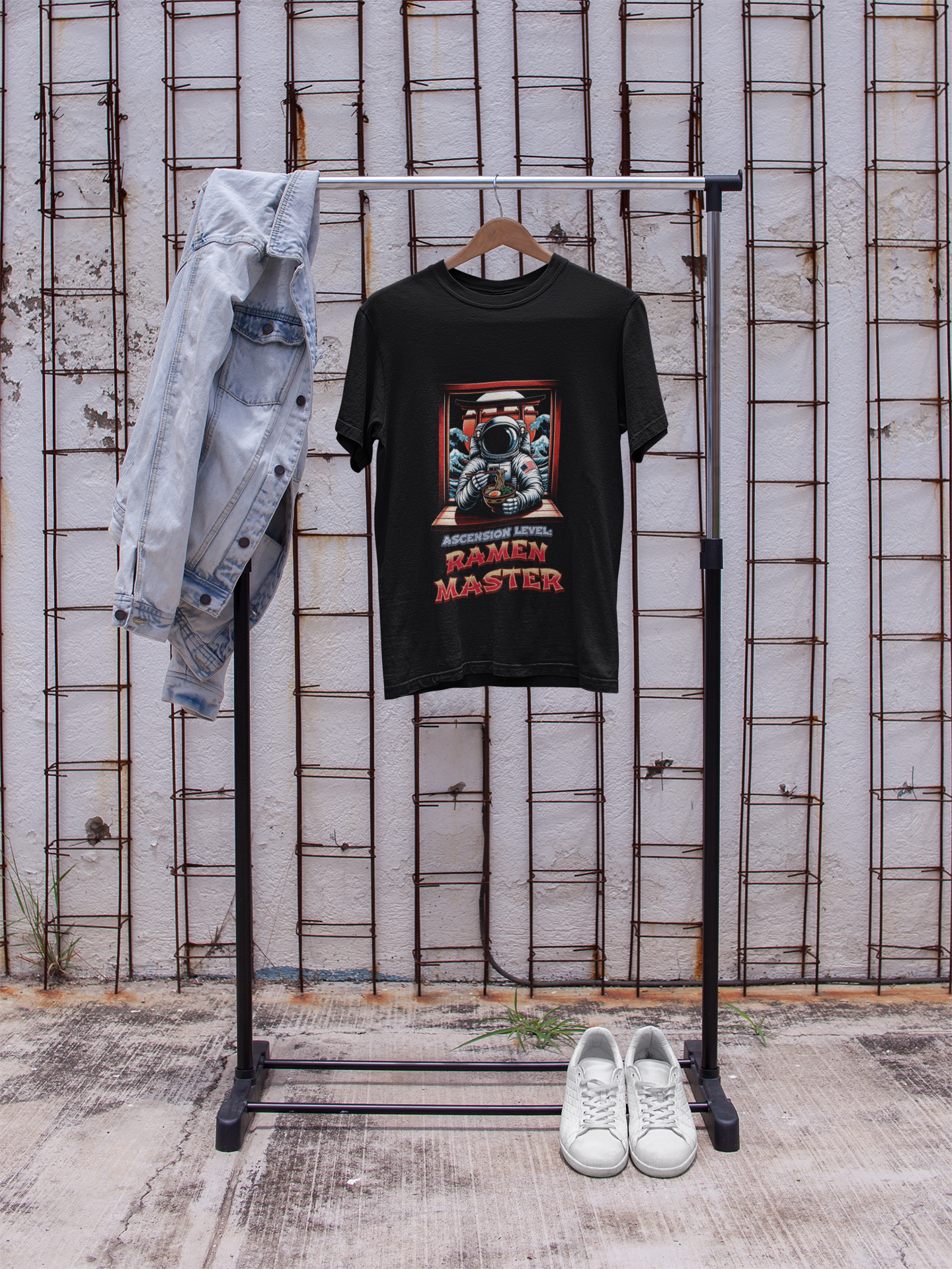 Ramen Master — Astronaut Slurping Ramen Tee ("Ascension level: Ramen Master")