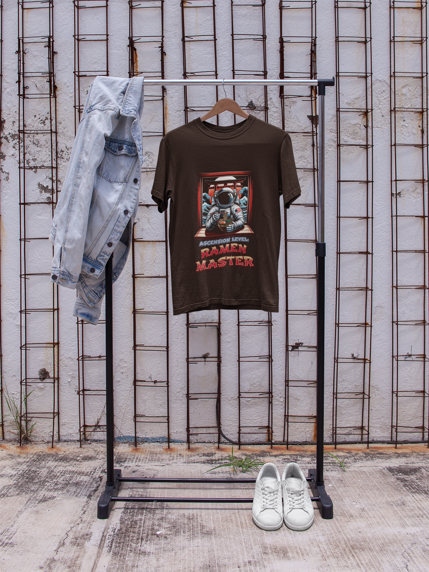 Ramen Master — Astronaut Slurping Ramen Tee ("Ascension level: Ramen Master")