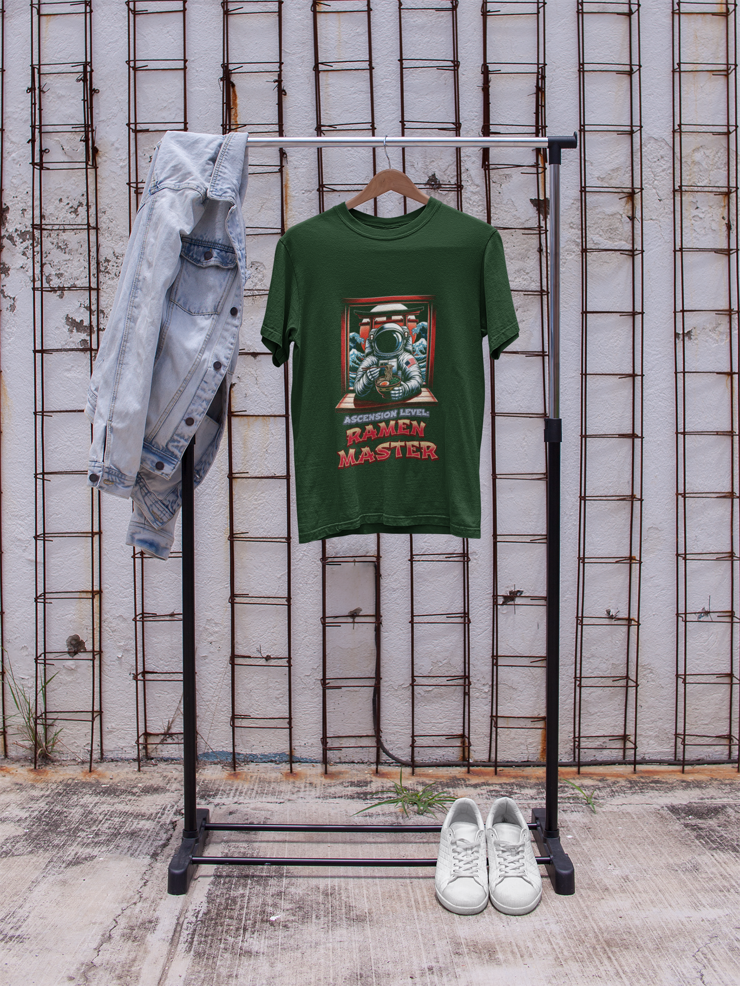 Ramen Master — Astronaut Slurping Ramen Tee ("Ascension level: Ramen Master")