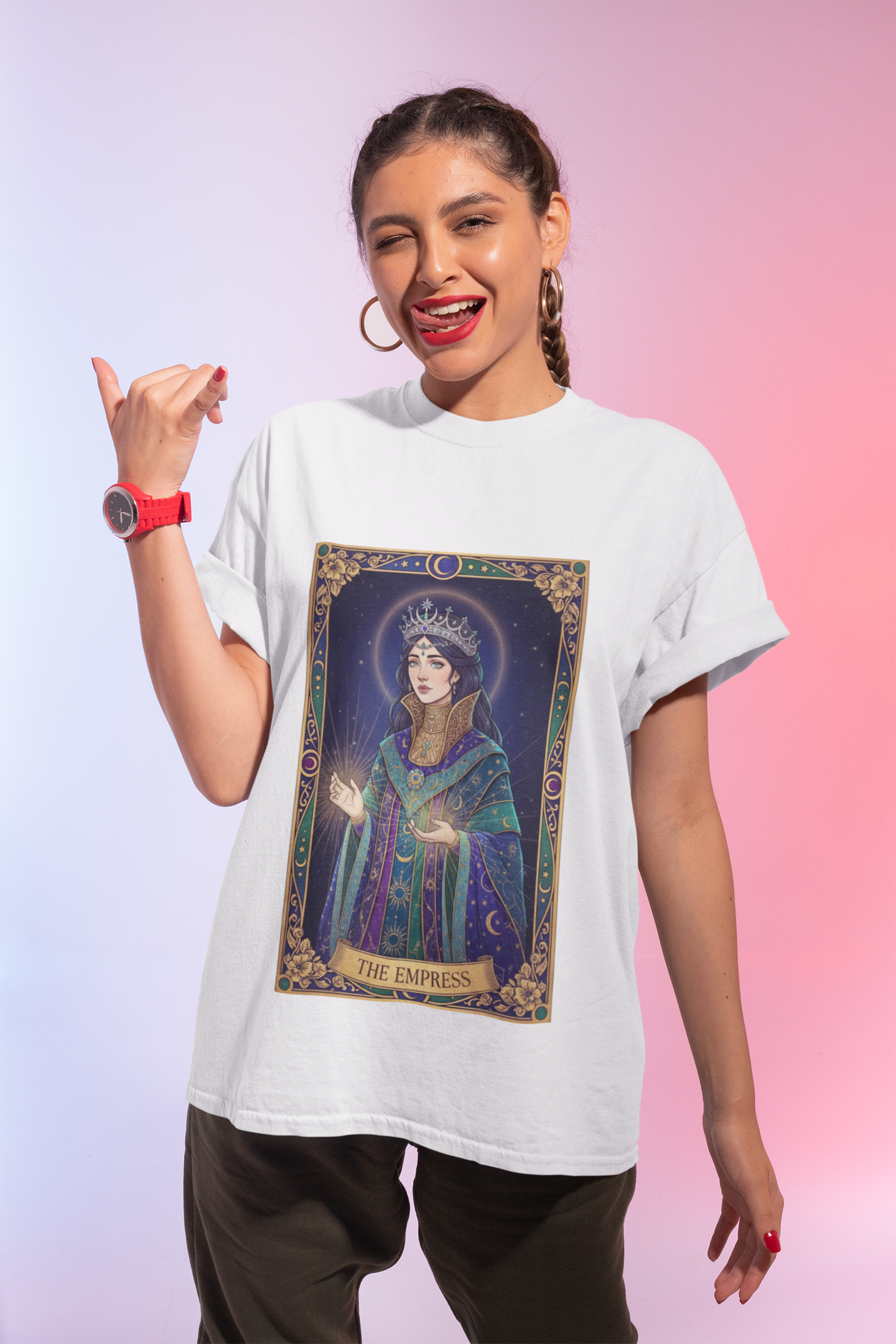 Empress Tarot Card Tee | modern tarot apparel, classic tarot style