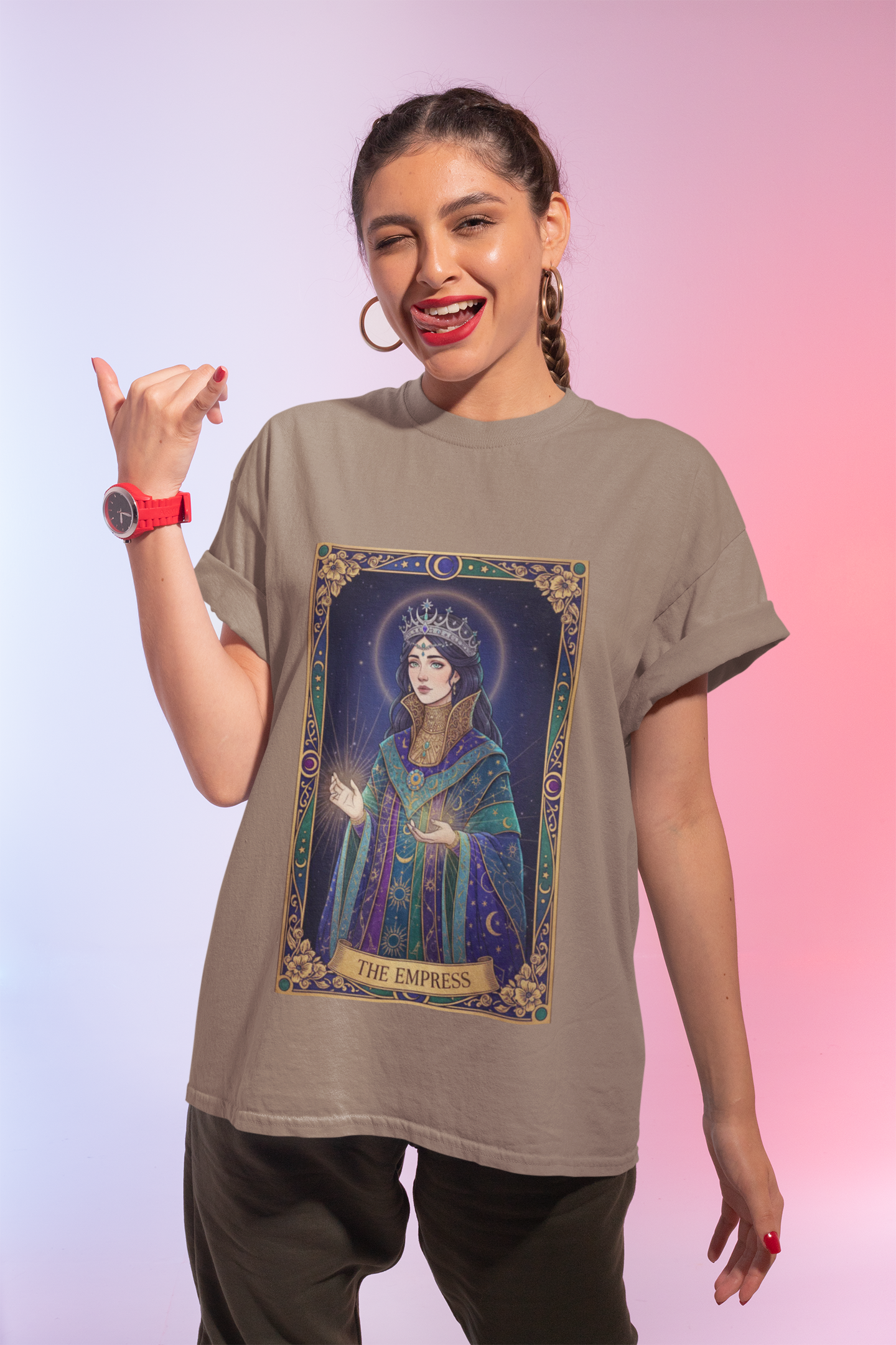 Empress Tarot Card Tee | modern tarot apparel, classic tarot style