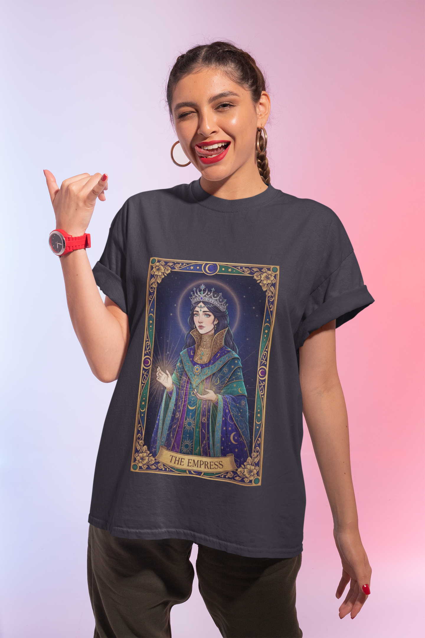 Empress Tarot Card Tee | modern tarot apparel, classic tarot style