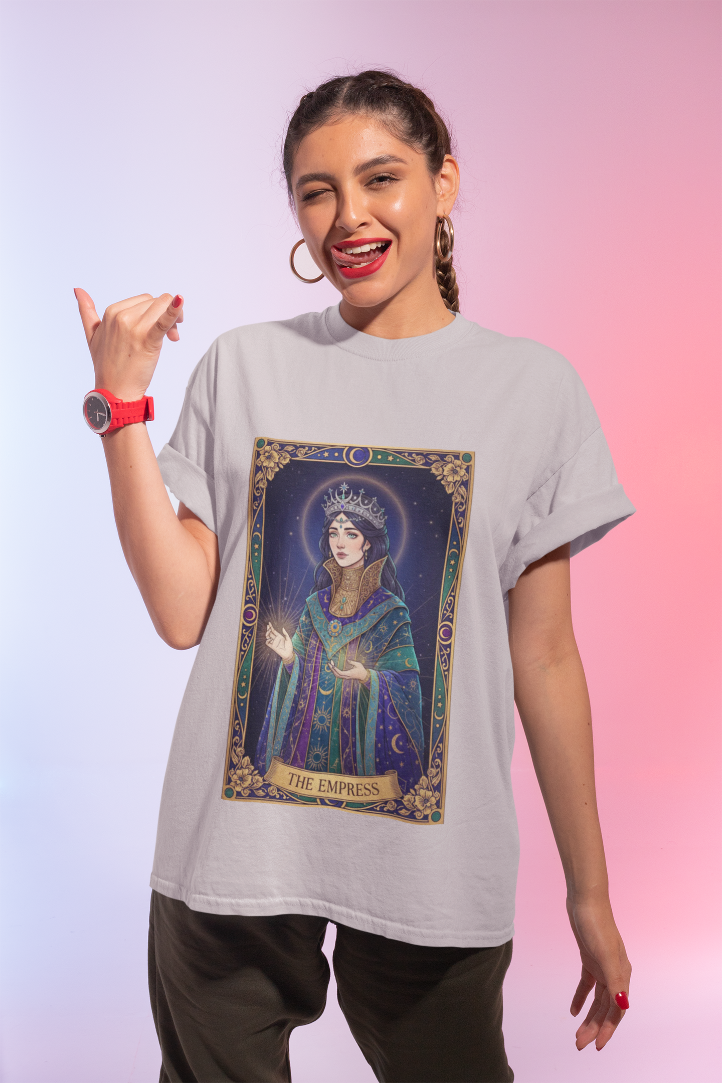 Empress Tarot Card Tee | modern tarot apparel, classic tarot style