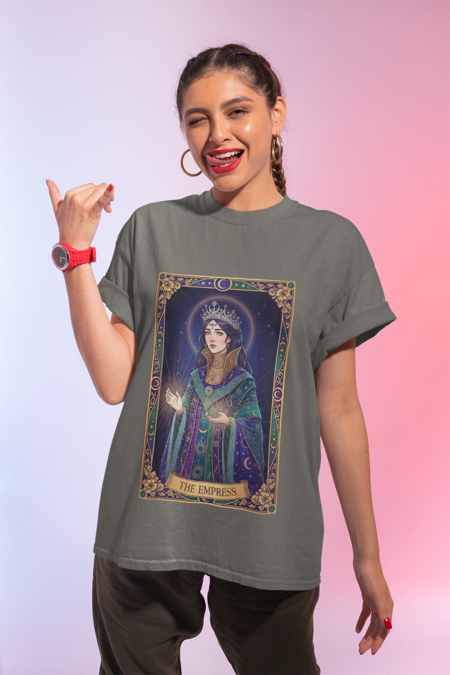 Empress Tarot Card Tee | modern tarot apparel, classic tarot style