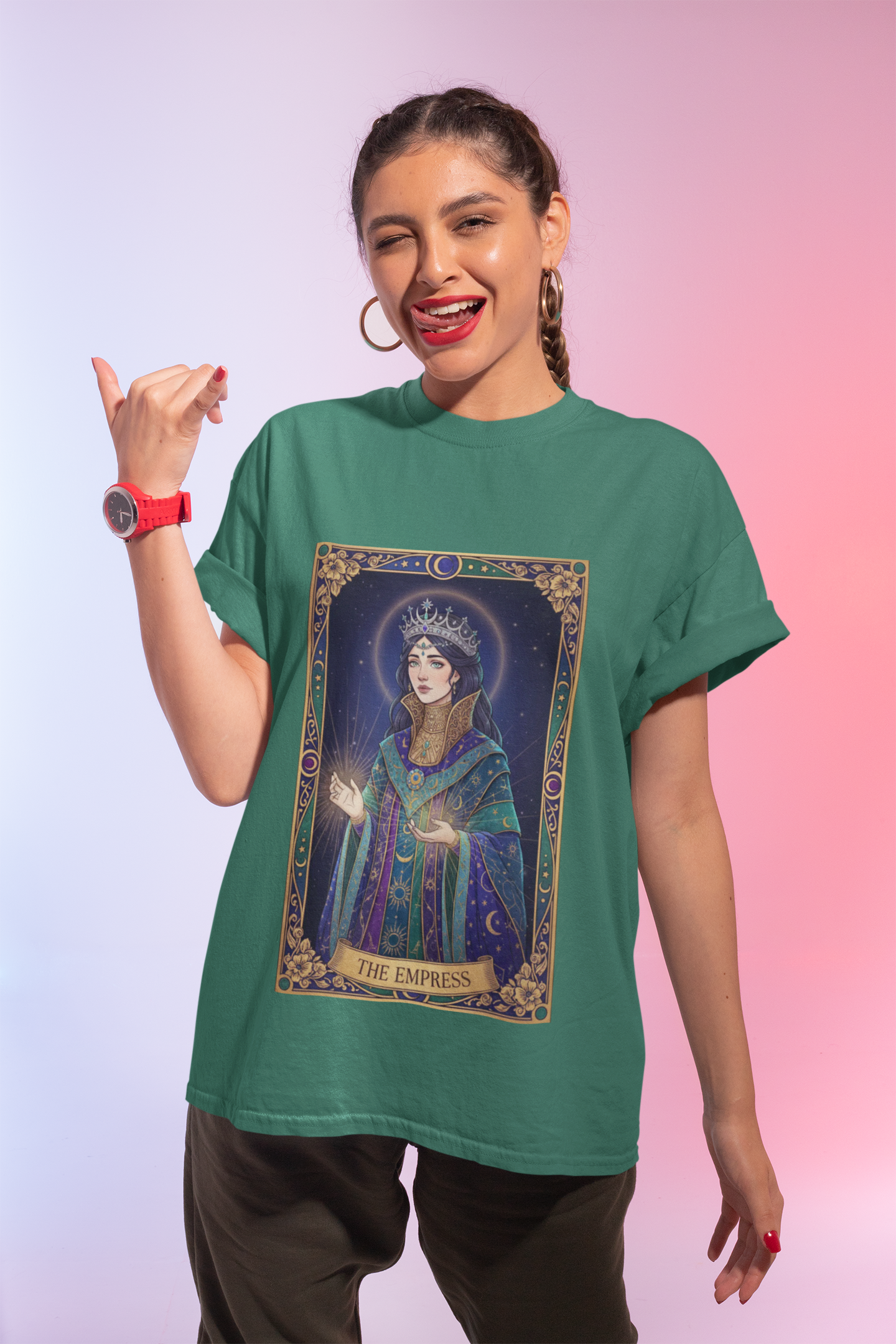 Empress Tarot Card Tee | modern tarot apparel, classic tarot style