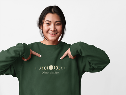 Moon Phase Ritual Sweatshirt — Nurture Your Spirit Lunar-Cycle