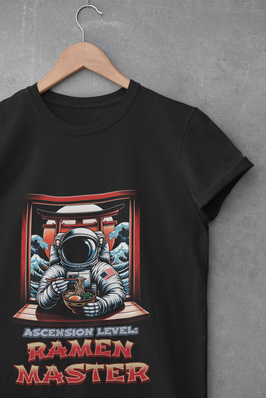 Astronaut Ramen Graphic Tee - "Ascension level: Ramen Master" T‑Shirt