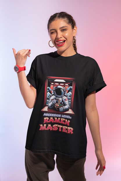 Astronaut Ramen Graphic Tee - "Ascension level: Ramen Master" T‑Shirt