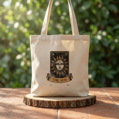 Tote Bag — Vintage Tarot 'The Sun' Organic Canvas Tote
