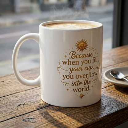 Refill Your Radiance — Inspirational Ceramic Coffee Cup (11oz & 15oz)