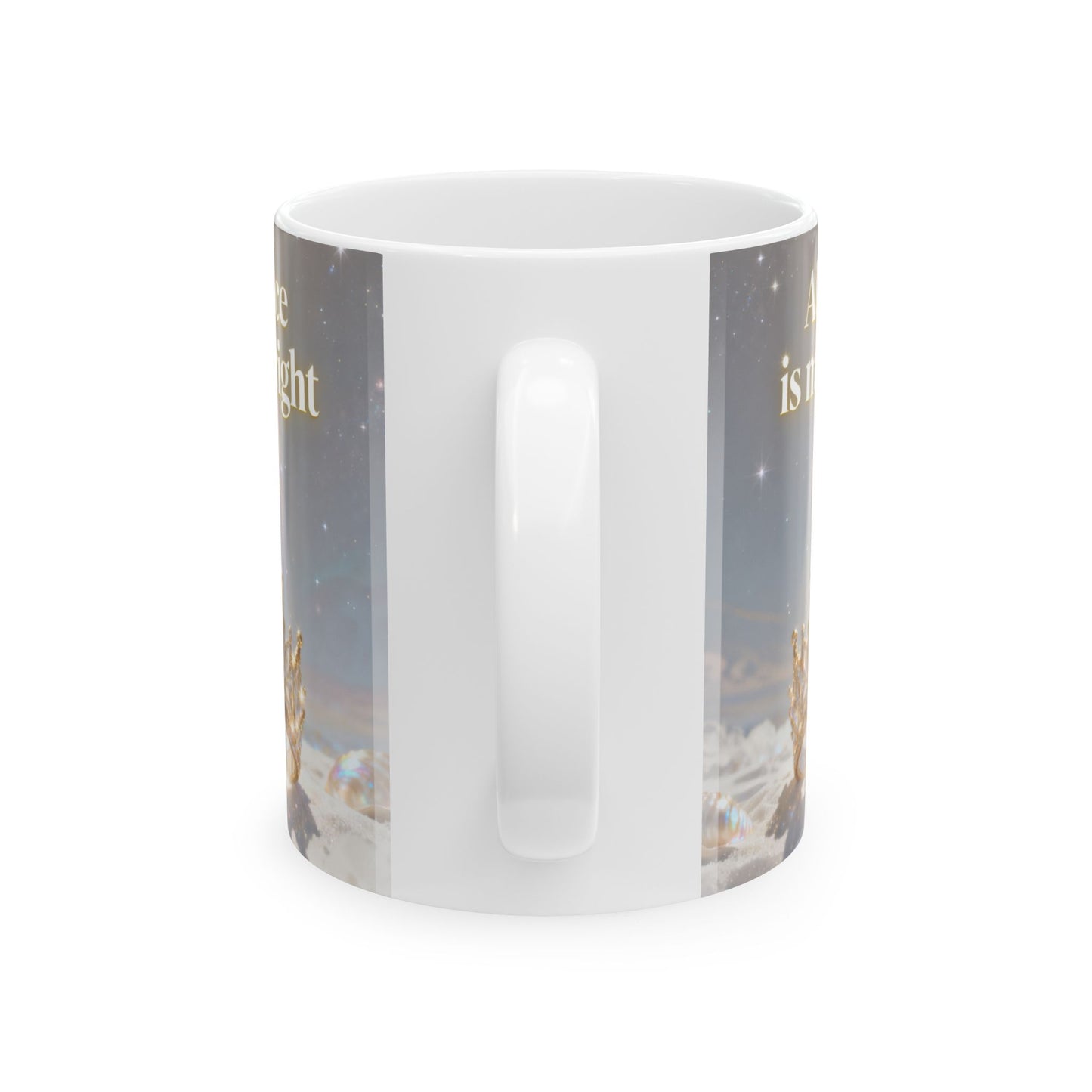 Affirmation Mug — “Abundance is my Birthright” Ceramic Coffee Cup