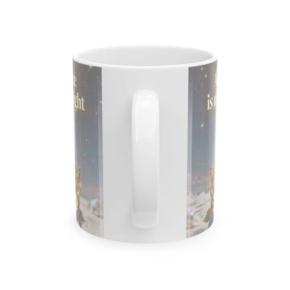 Affirmation Mug — “Abundance is my Birthright” Ceramic Coffee Cup