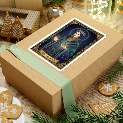 Tarot Empress Illustration Sticker | classic tarot style, arcana art
