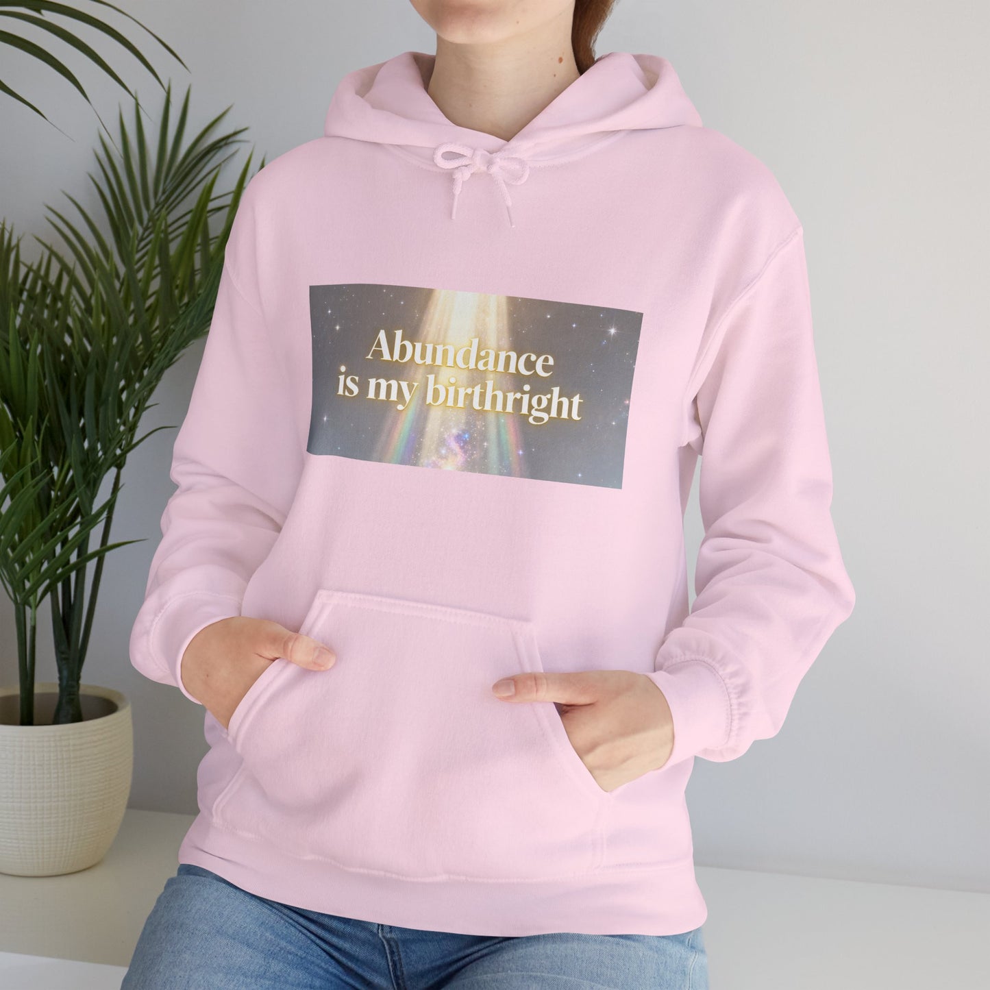 Abundance Is My Birthright Hoodie — Spiritual Affirmation Graphic Hoodie