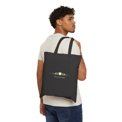 Moon Phase Ritual / Market Tote | celestial wellness "Nurture Your Spirit"