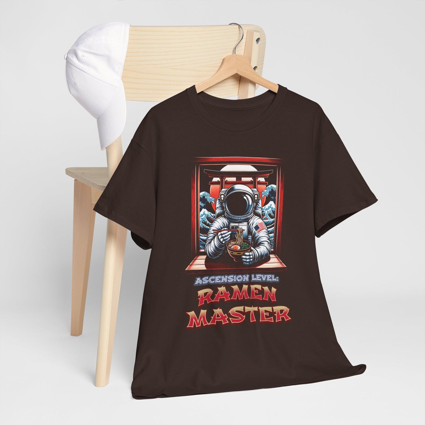 Ramen Master — Astronaut Slurping Ramen Tee ("Ascension level: Ramen Master")