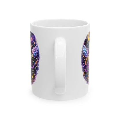 Stay Blessed Mug - Celestial Wings Inspirational Ceramic Coffee Cup (11oz & 15oz)