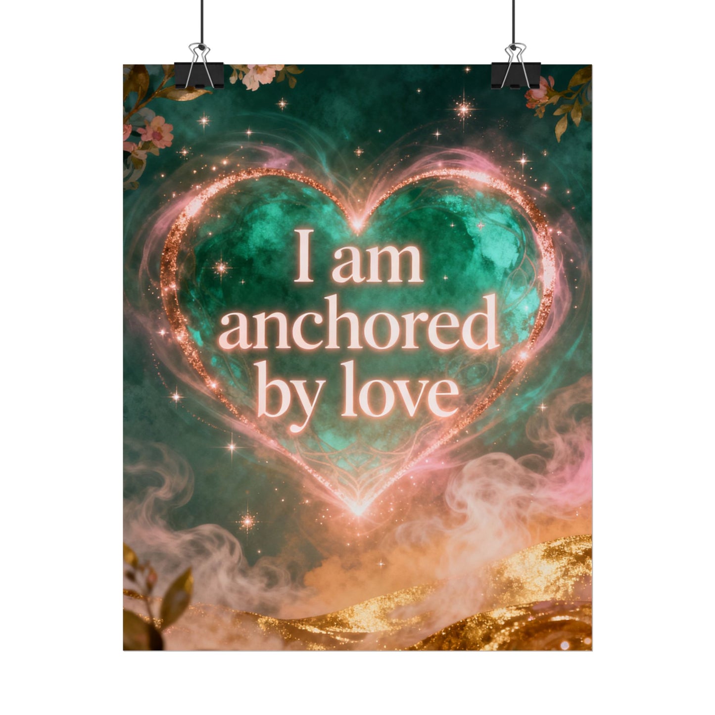 I am anchored by Love - Rolled Poster | Heart Affirmation Art Print