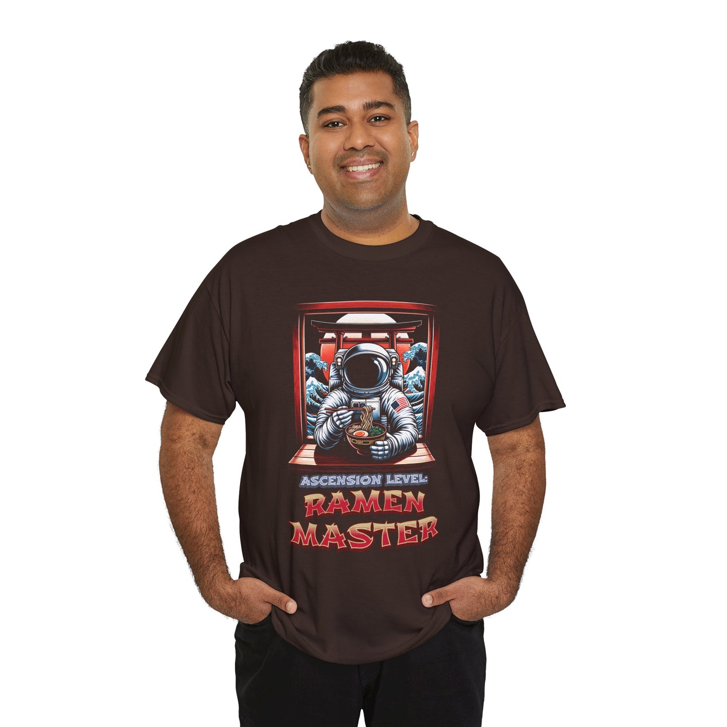 Ramen Master — Astronaut Slurping Ramen Tee ("Ascension level: Ramen Master")