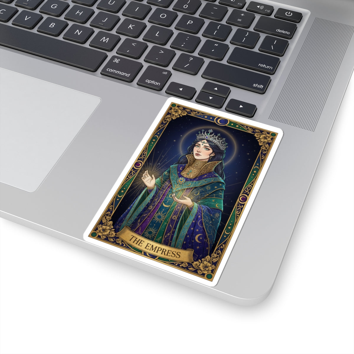 Tarot Empress Illustration Sticker | classic tarot style, arcana art