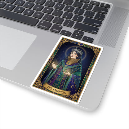 Tarot Empress Illustration Sticker | classic tarot style, arcana art
