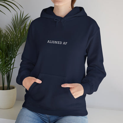 Aligned AF Hoodie | Chakra Spiral Meditation Back Graphic
