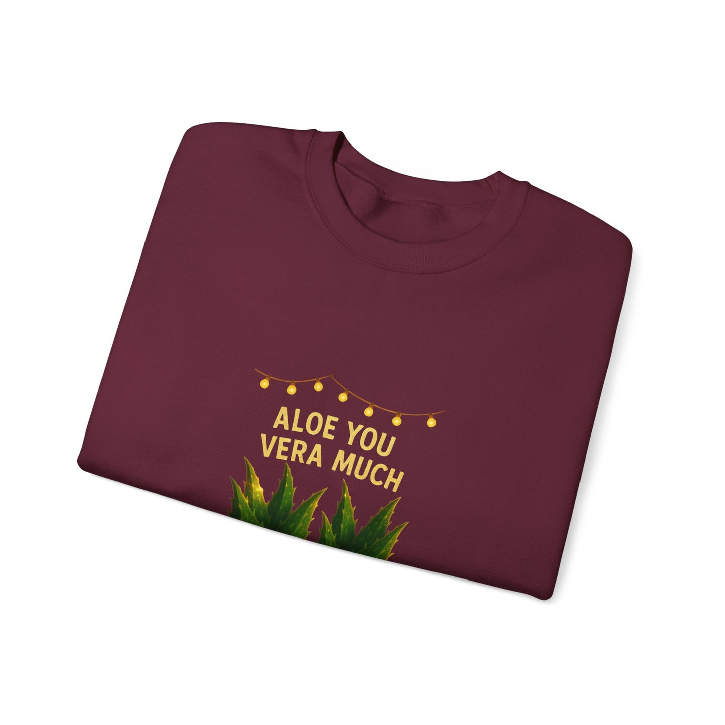 "Aloe You Vera Much" Sweatshirt — Cute Potted Succulent Crewneck Gift