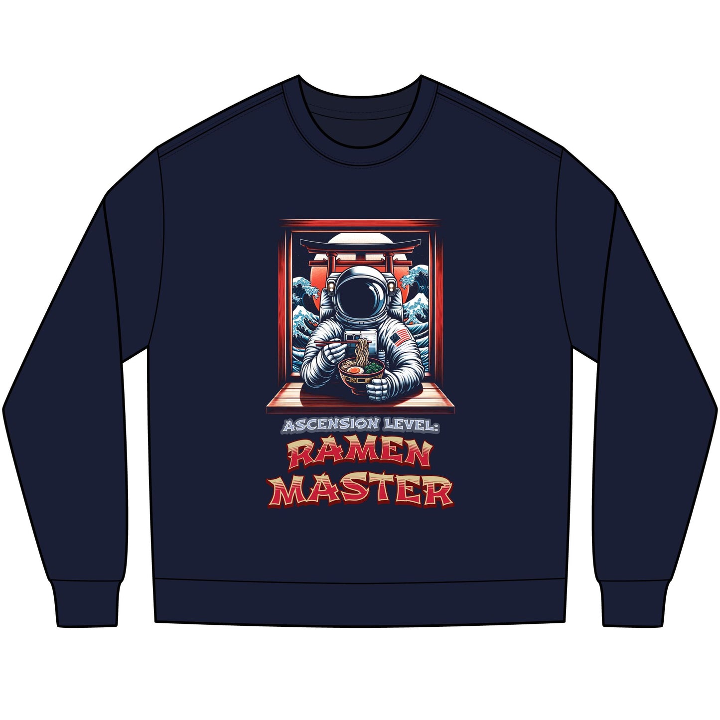 Ramen Master Astronaut Long Sleeve Tee — 'Ascension level, Ramen Master'