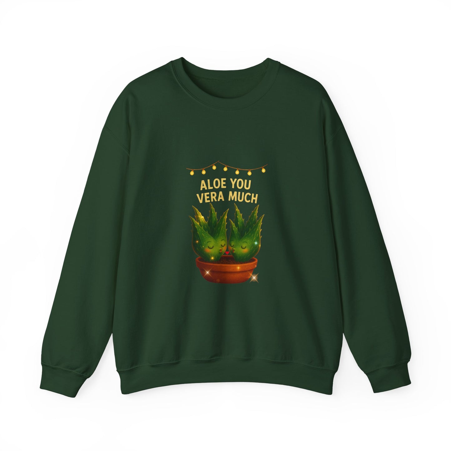 "Aloe You Vera Much" Sweatshirt — Cute Potted Succulent Crewneck Gift