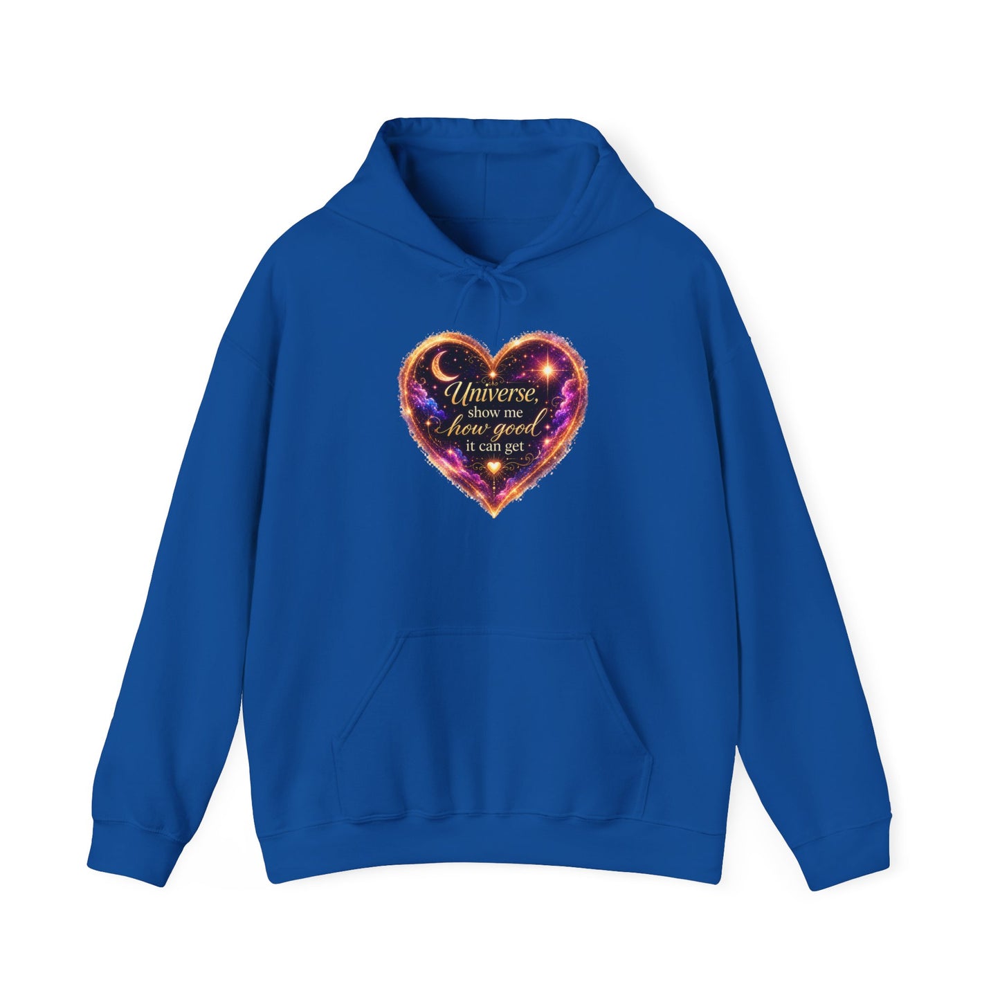 Heart Galaxy Graphic Hoodie — "Universe, show me how good it can get"