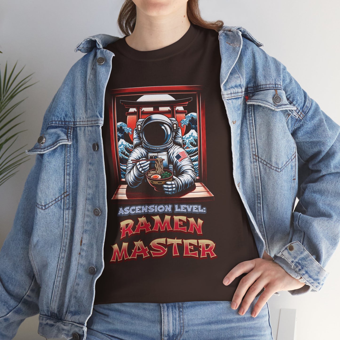 Ramen Master — Astronaut Slurping Ramen Tee ("Ascension level: Ramen Master")
