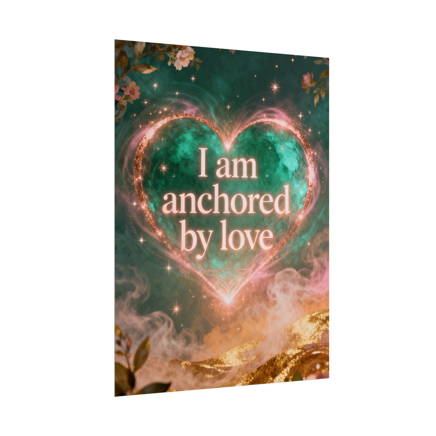 I am anchored by Love - Rolled Poster | Heart Affirmation Art Print
