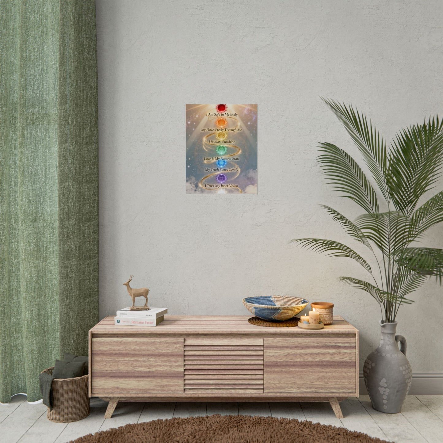 Chakra Affirmation Rolled Poster — Spiritual Wall Art