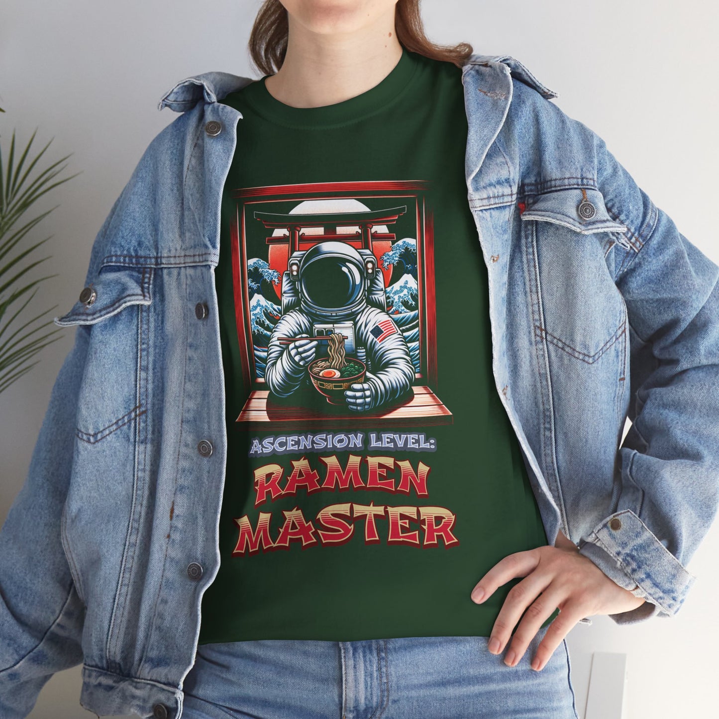 Ramen Master — Astronaut Slurping Ramen Tee ("Ascension level: Ramen Master")
