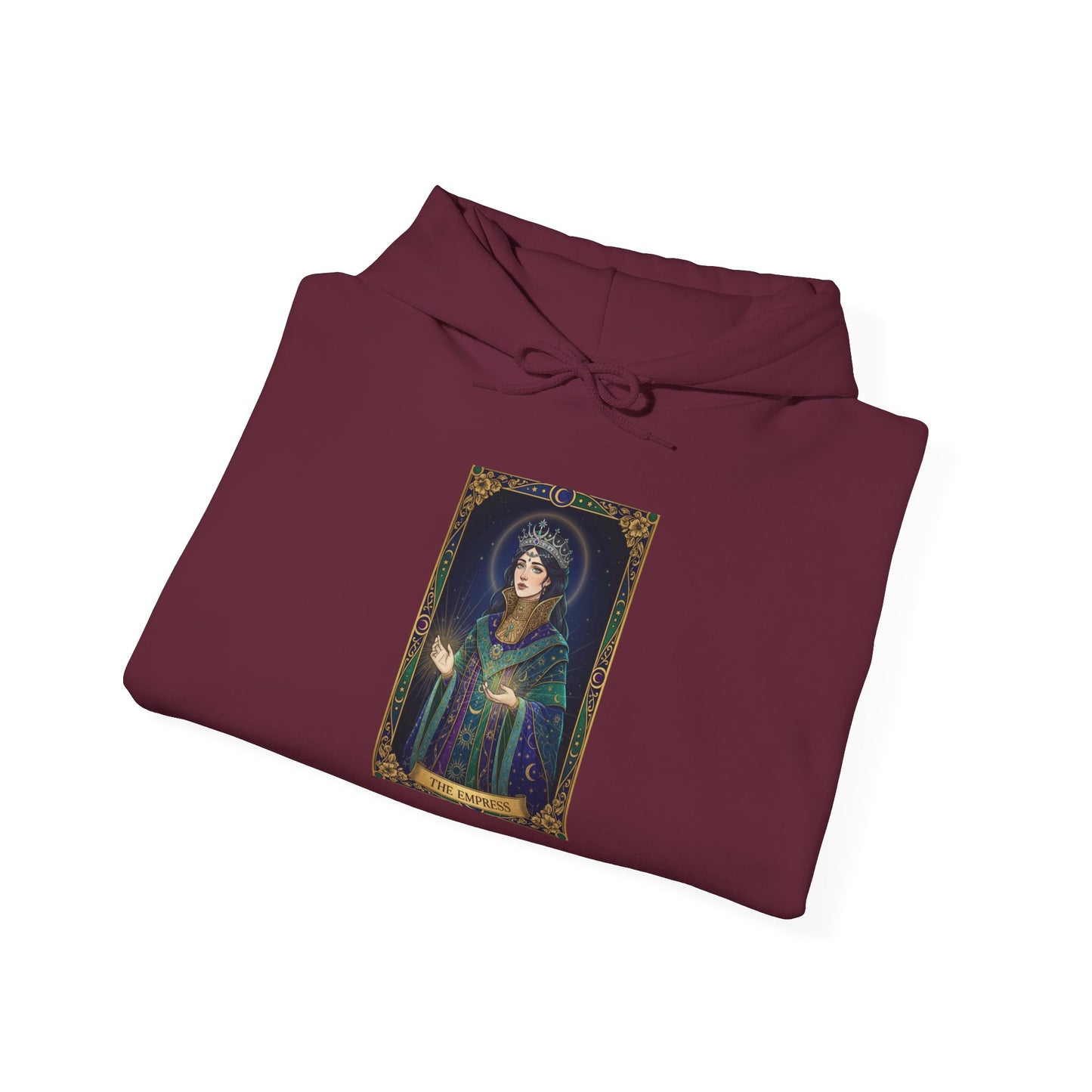 Empress Arcana Portrait Tarot Hoodie | classic tarot style, modern tarot apparel