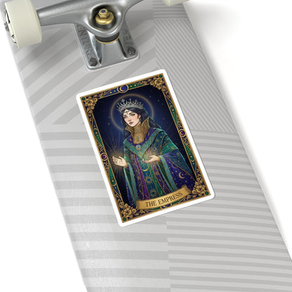 Tarot Empress Illustration Sticker | classic tarot style, arcana art