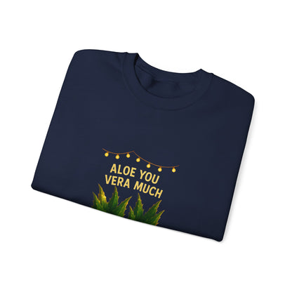"Aloe You Vera Much" Sweatshirt — Cute Potted Succulent Crewneck Gift