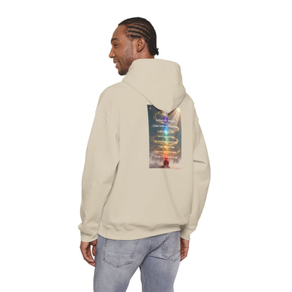 Aligned AF Hoodie | Chakra Spiral Meditation Back Graphic