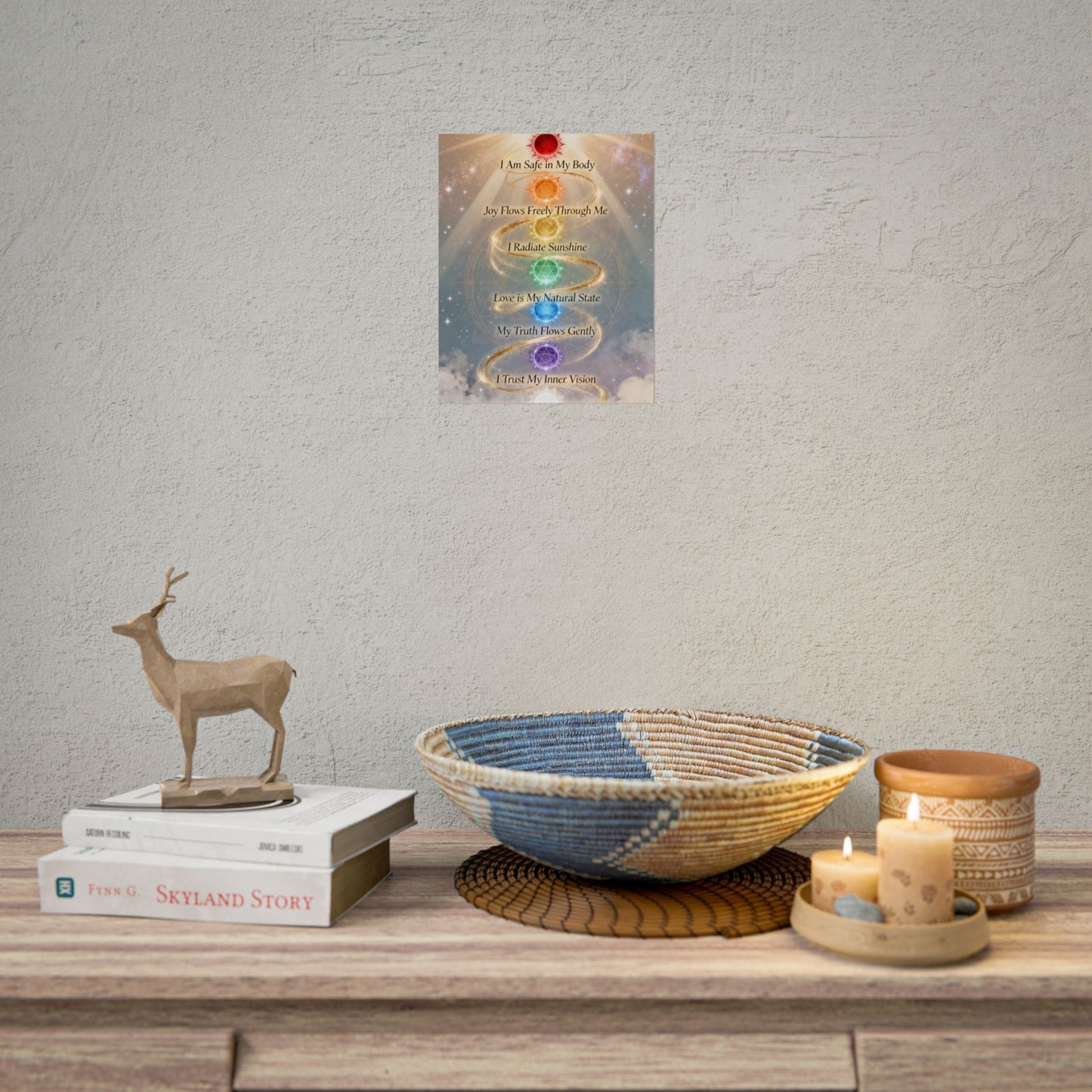 Chakra Affirmation Rolled Poster — Spiritual Wall Art