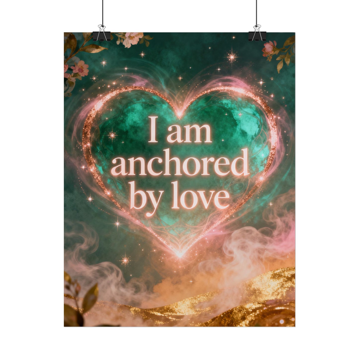 I am anchored by Love - Rolled Poster | Heart Affirmation Art Print