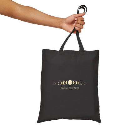 Moon Phase Ritual / Market Tote | celestial wellness "Nurture Your Spirit"