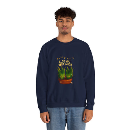 "Aloe You Vera Much" Sweatshirt — Cute Potted Succulent Crewneck Gift