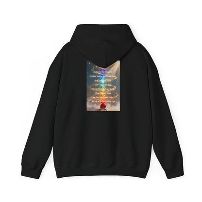 Aligned AF Hoodie | Chakra Spiral Meditation Back Graphic