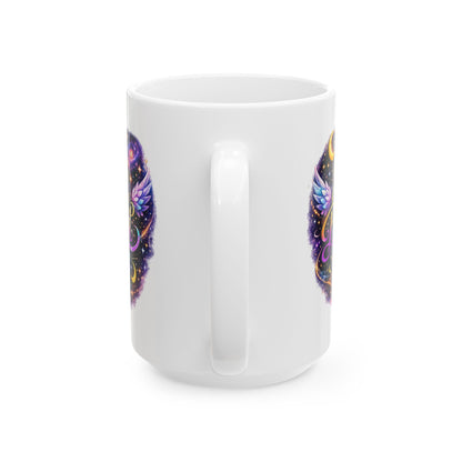 Stay Blessed Mug - Celestial Wings Inspirational Ceramic Coffee Cup (11oz & 15oz)