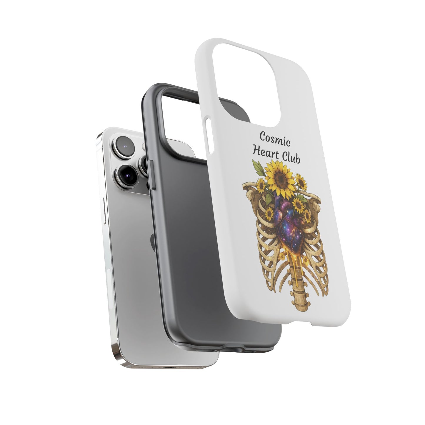 Tough Cases - 'Cosmic Heart Club' Floral Ribcage Phone Case